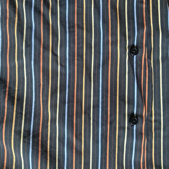 Dagr Canada Cotton Button Down Multi Color Pinstripe - Picture 4 of 4